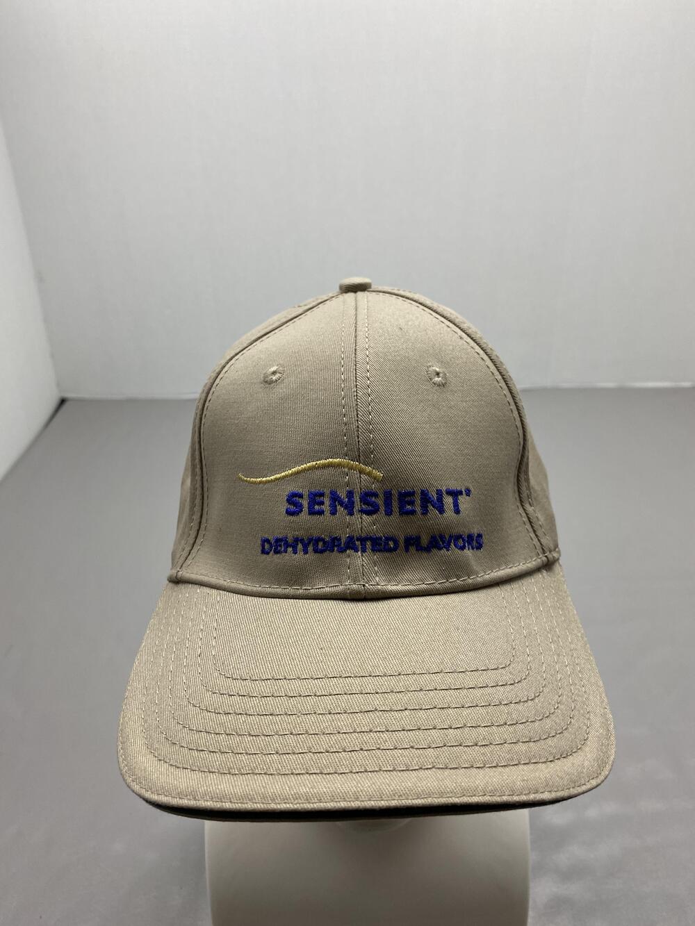 Otto Hat Cap Fitted Mens L Beige Twill SENSIENT Dehydrated Flavors Embroidered